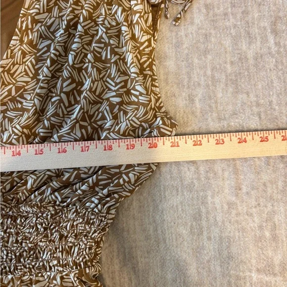 Old Navy Brown Patterned Midi Dress - Picture 4 of 8